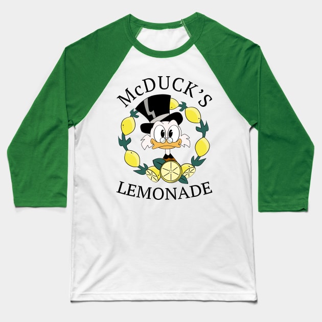 McDuck Lemonade Baseball T-Shirt by Number1Robot